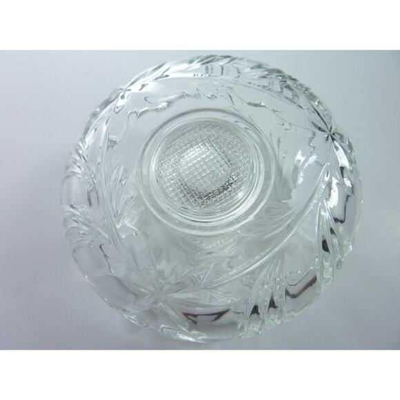 Vintage Pressed Cut Glass Taper Candleholder Nesting Glass Pair Stackable - Picture 5 of 7